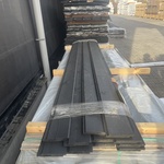 Ca. 11x Channelsidding Zwart Gecoat, 18x140mm, lengte 300cm